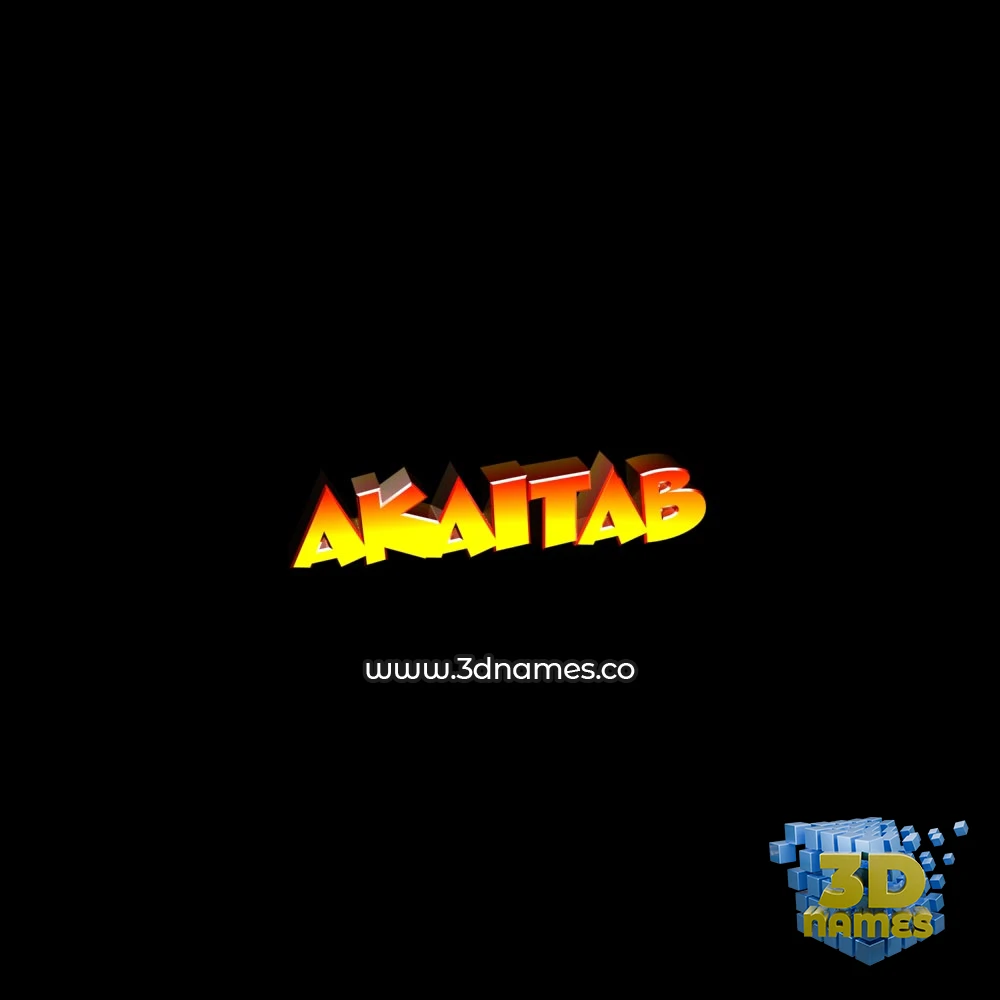 akaitab in Black Background style - 3D name wallpaper akaitab in Black Background style - 3D name wallpaper