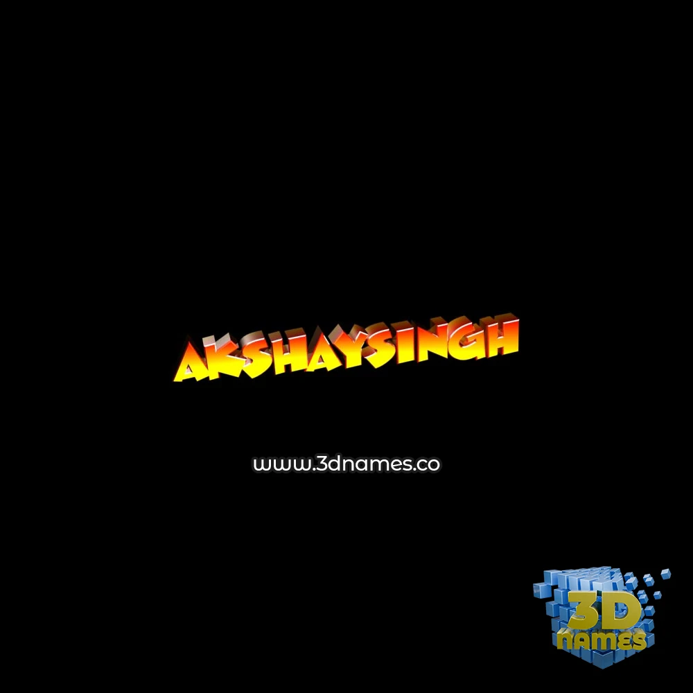 akshaysingh in Black Background style - 3D name wallpaper