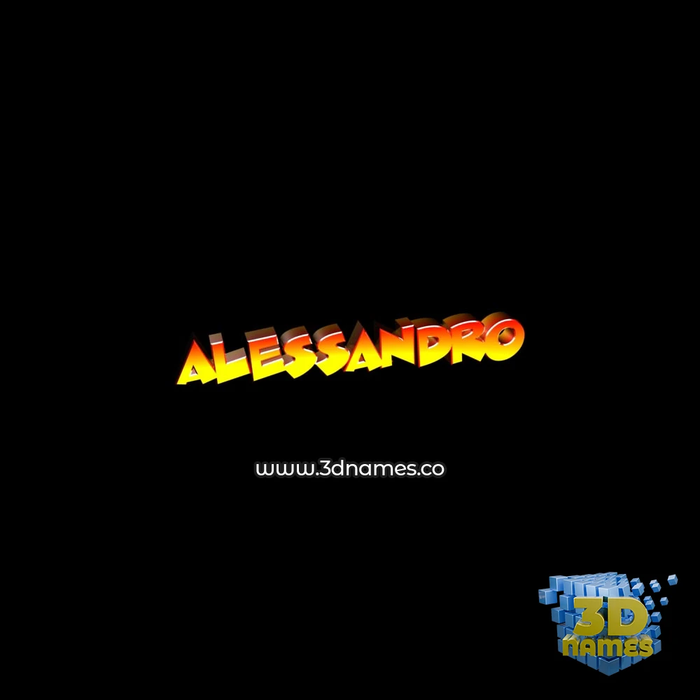 alessandro in Black Background style - 3D name wallpaper