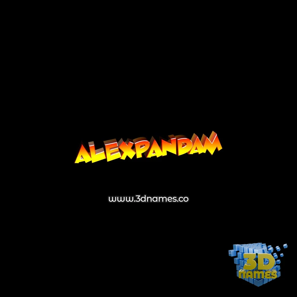 alexpandam in Black Background style - 3D name wallpaper