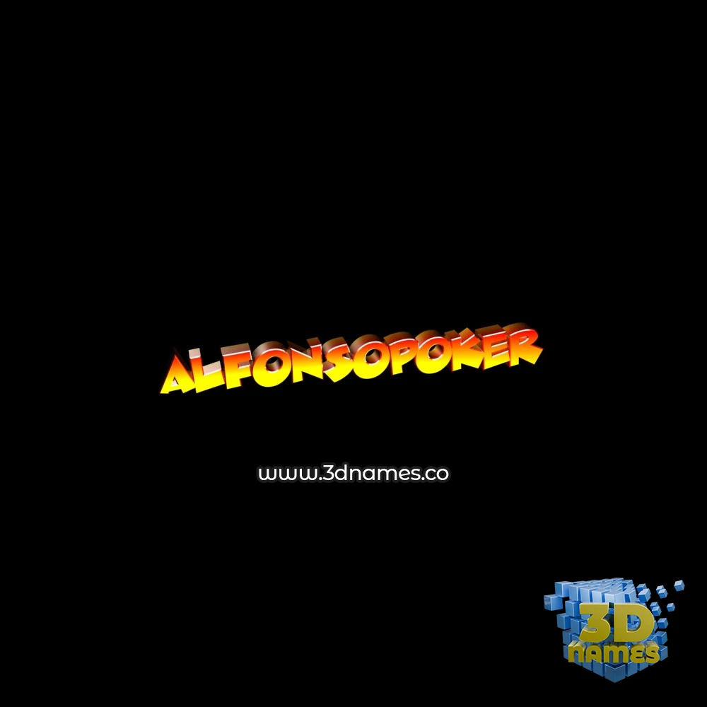 alfonsopoker in Black Background style - 3D name wallpaper
