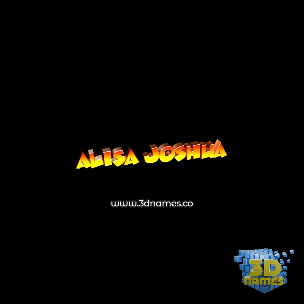alisa joshua in Black Background style - 3D name wallpaper alisa joshua in Black Background style - 3D name wallpaper