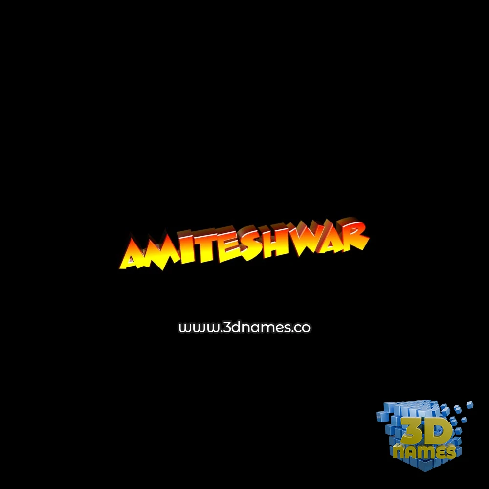 amiteshwar in Black Background style - 3D name wallpaper