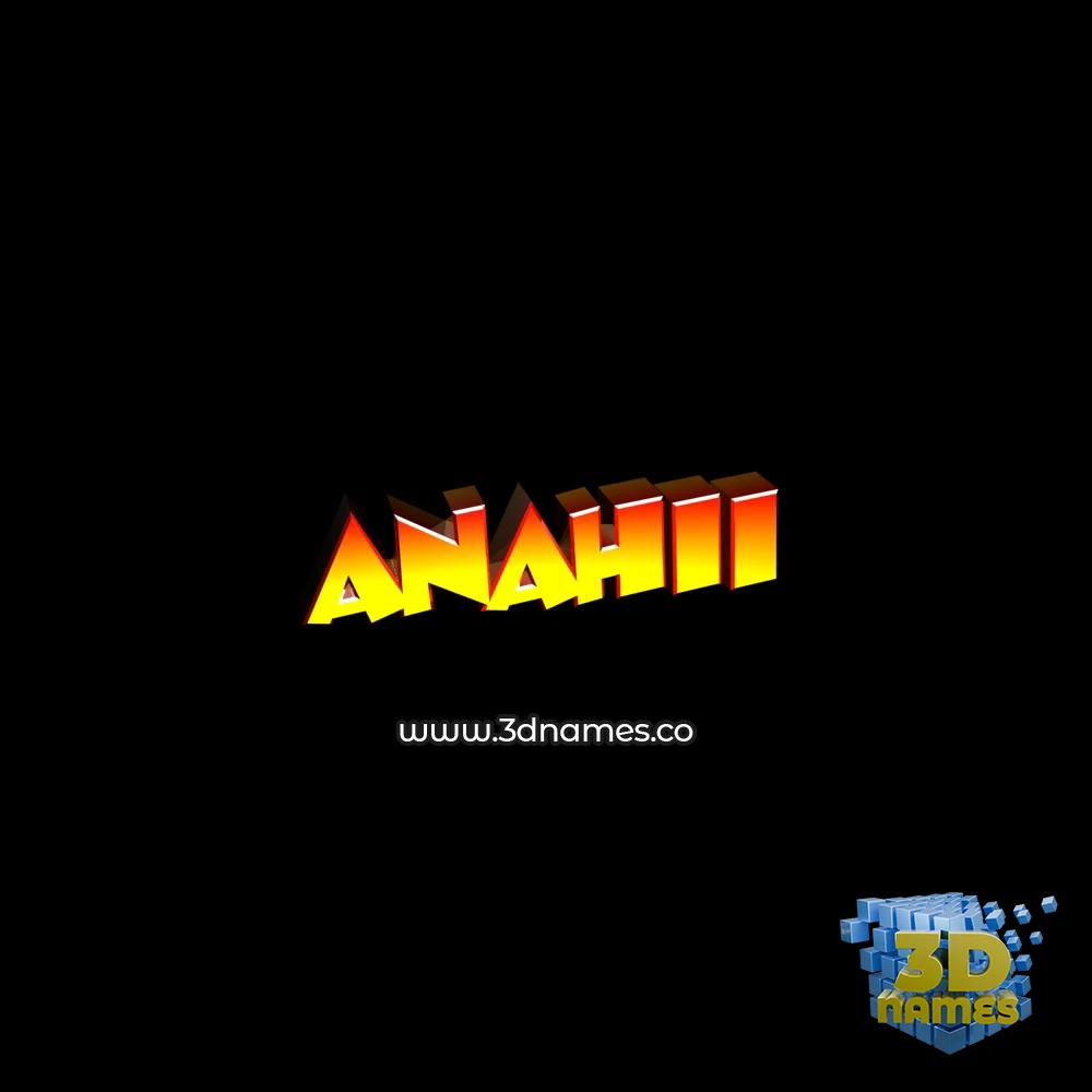 anahii in Black Background style - 3D name wallpaper anahii in Black Background style - 3D name wallpaper