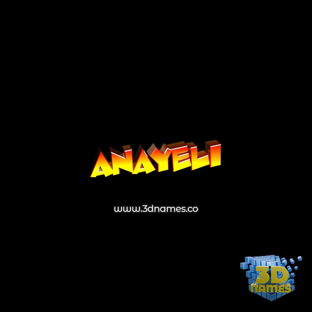 anayeli in Black Background style - 3D name wallpaper