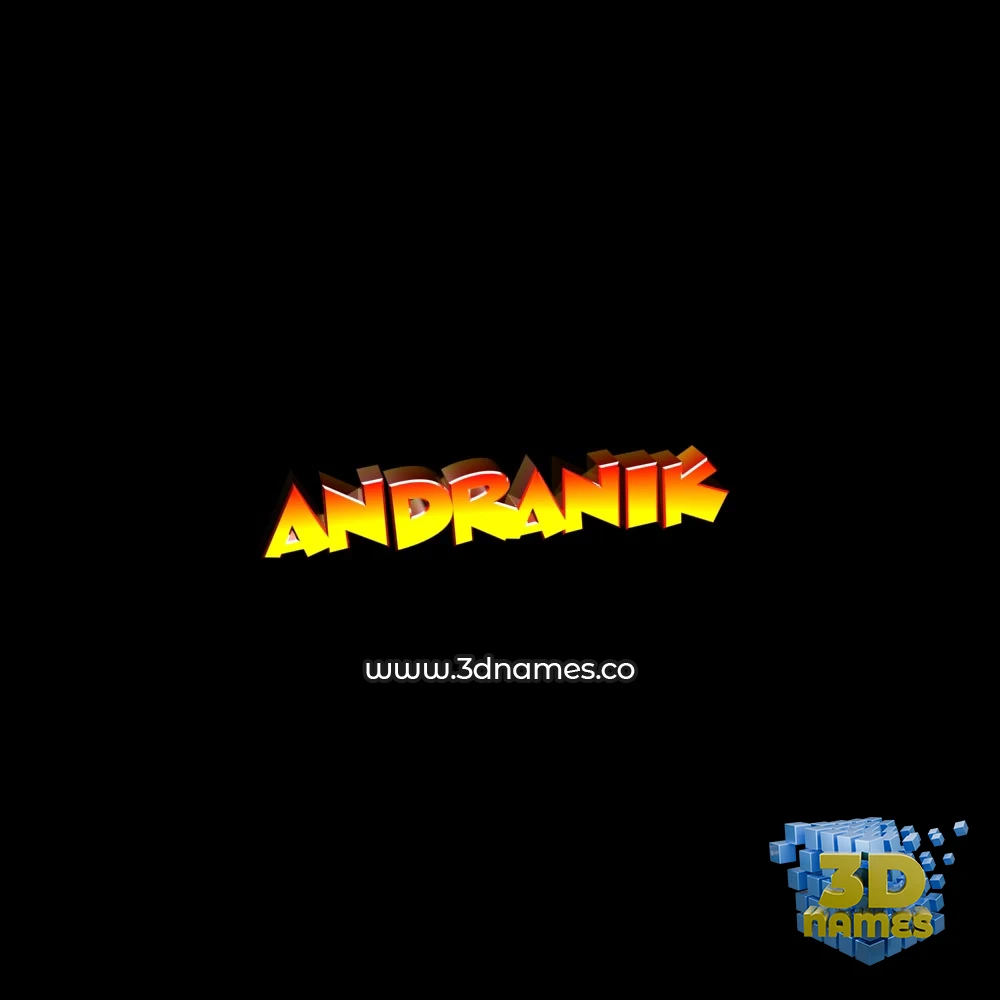 andranik in Black Background style - 3D name wallpaper