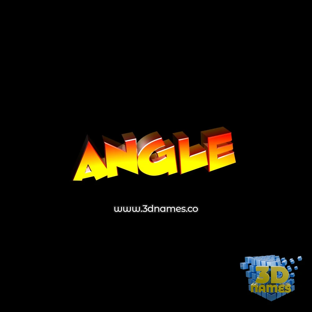 angle in Black Background style - 3D name wallpaper