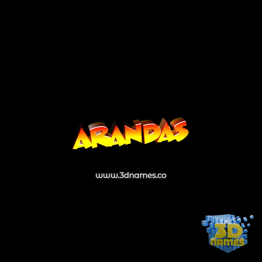 arandas in Black Background style - 3D name wallpaper