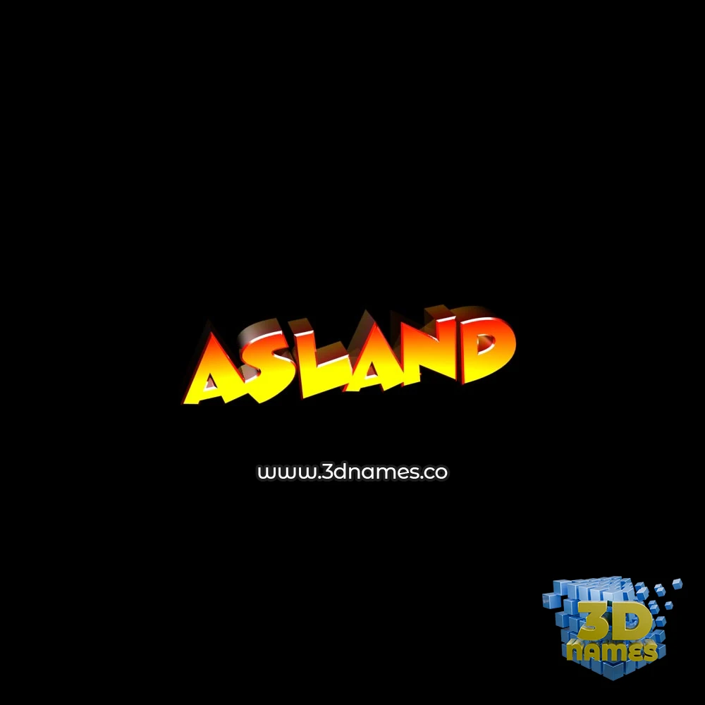 asland in Black Background style - 3D name wallpaper asland in Black Background style - 3D name wallpaper