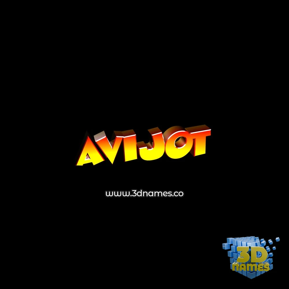 avijot in Black Background style - 3D name wallpaper