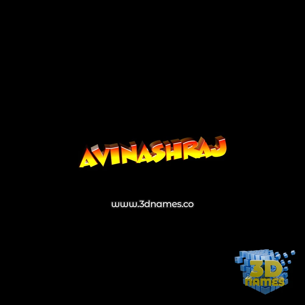 avinashraj in Black Background style - 3D name wallpaper