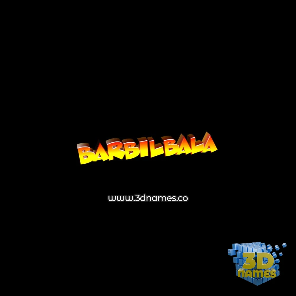 barbilbala in Black Background style - 3D name wallpaper barbilbala in Black Background style - 3D name wallpaper