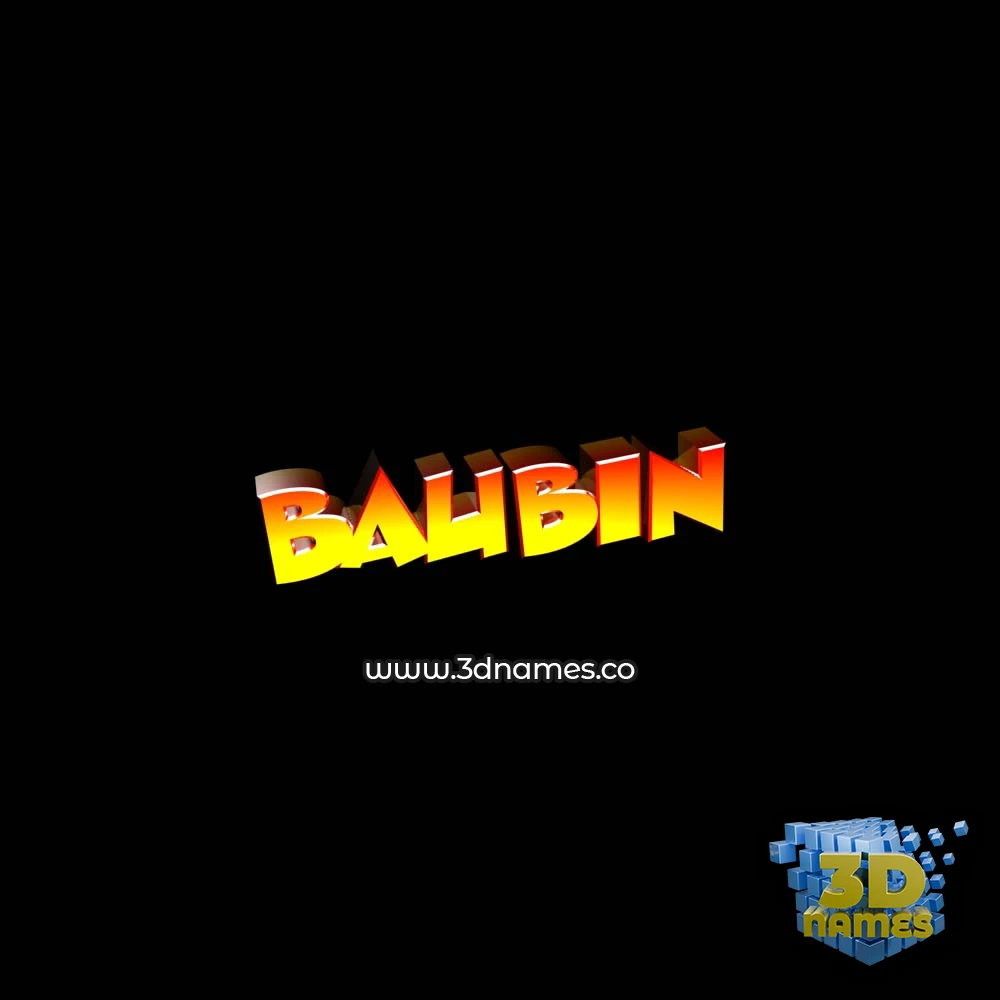 baubin in Black Background style - 3D name wallpaper