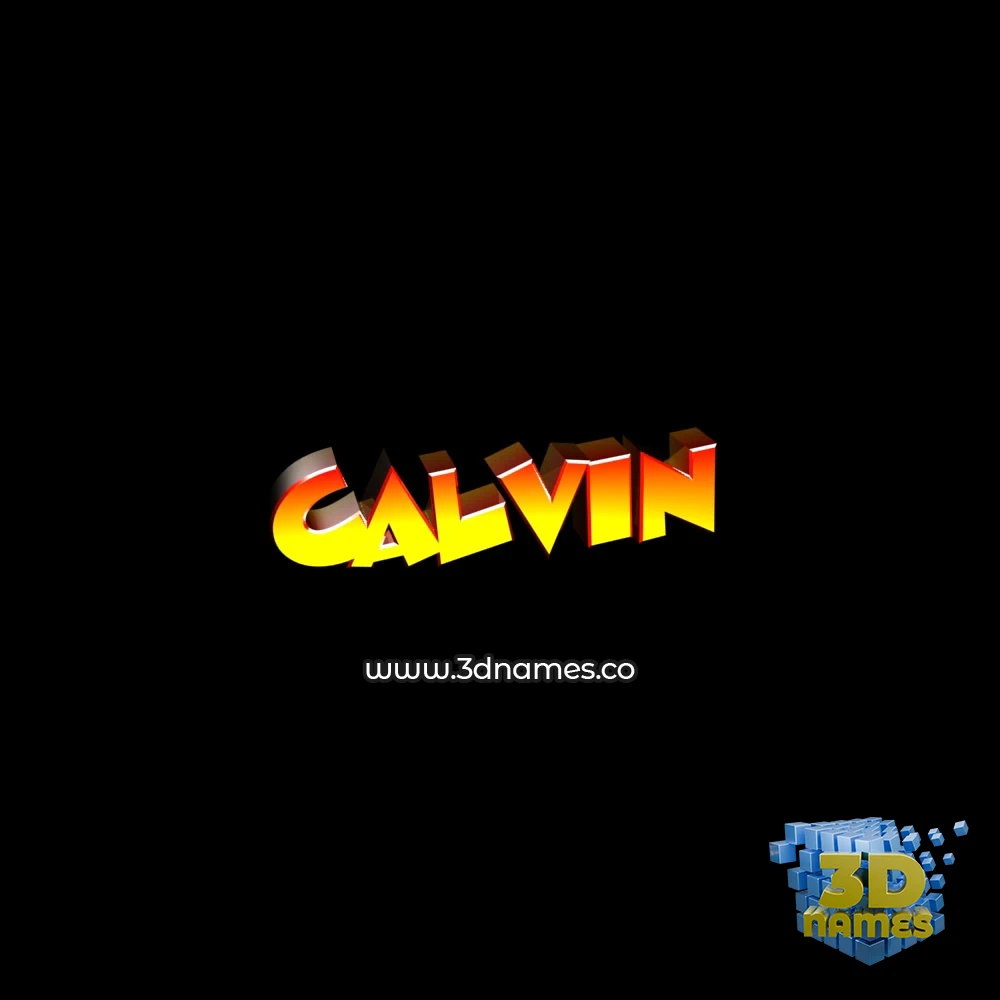 calvin in Black Background style - 3D name wallpaper
