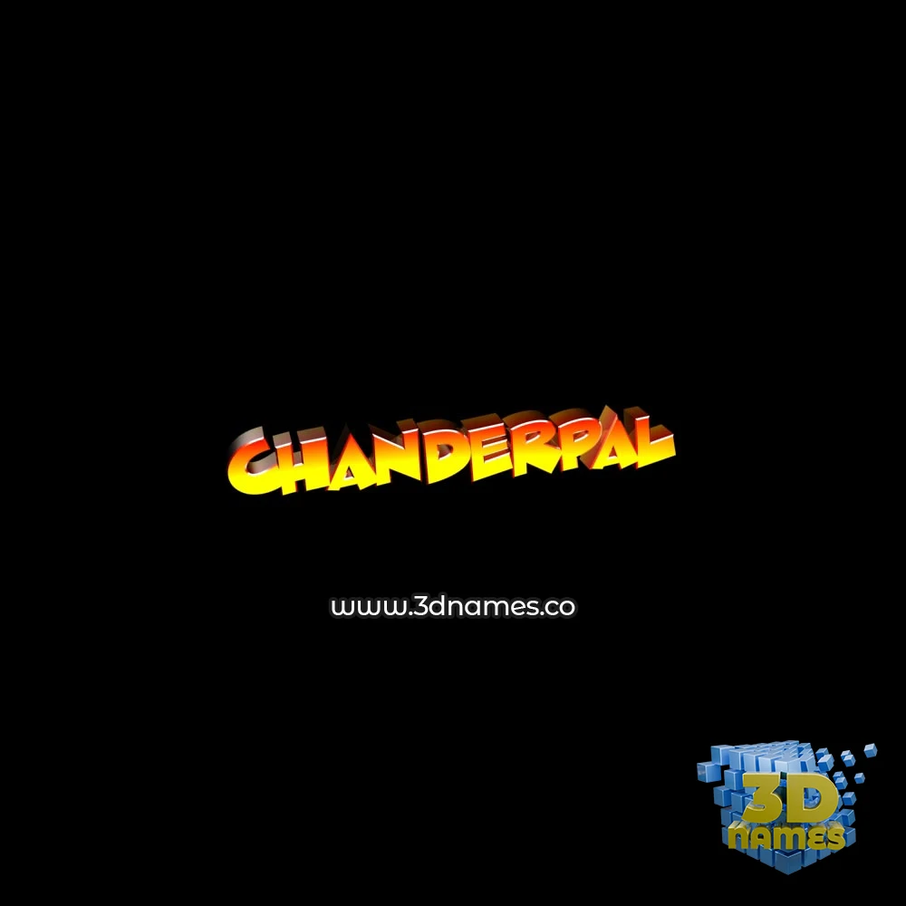 chanderpal in Black Background style - 3D name wallpaper