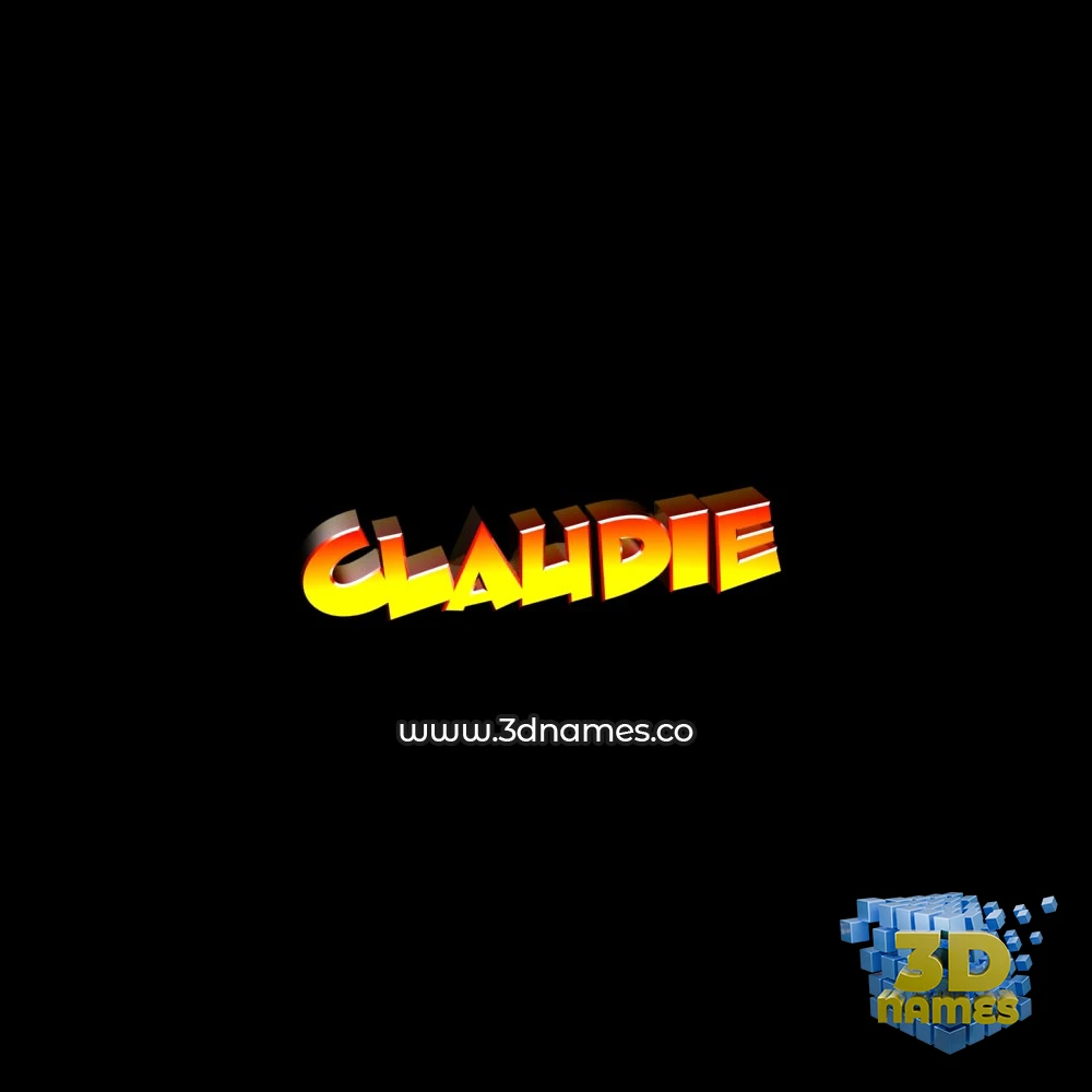 claudie in Black Background style - 3D name wallpaper