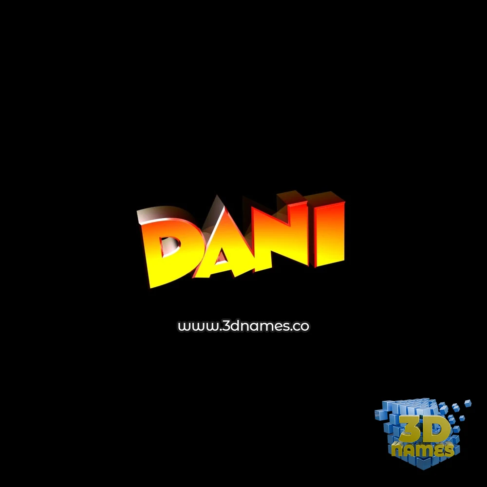 dani in Black Background style - 3D name wallpaper dani in Black Background style - 3D name wallpaper
