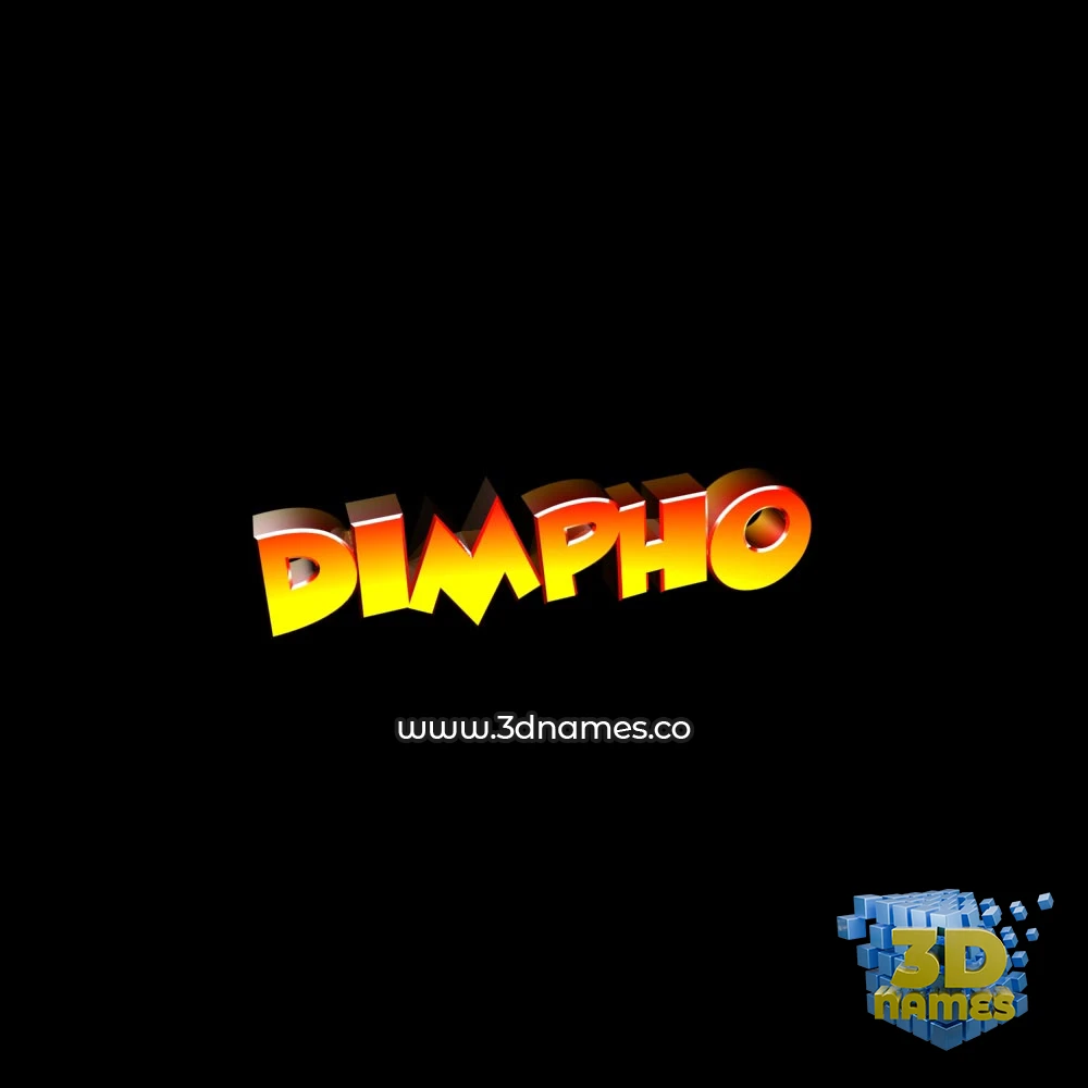dimpho in Black Background style - 3D name wallpaper