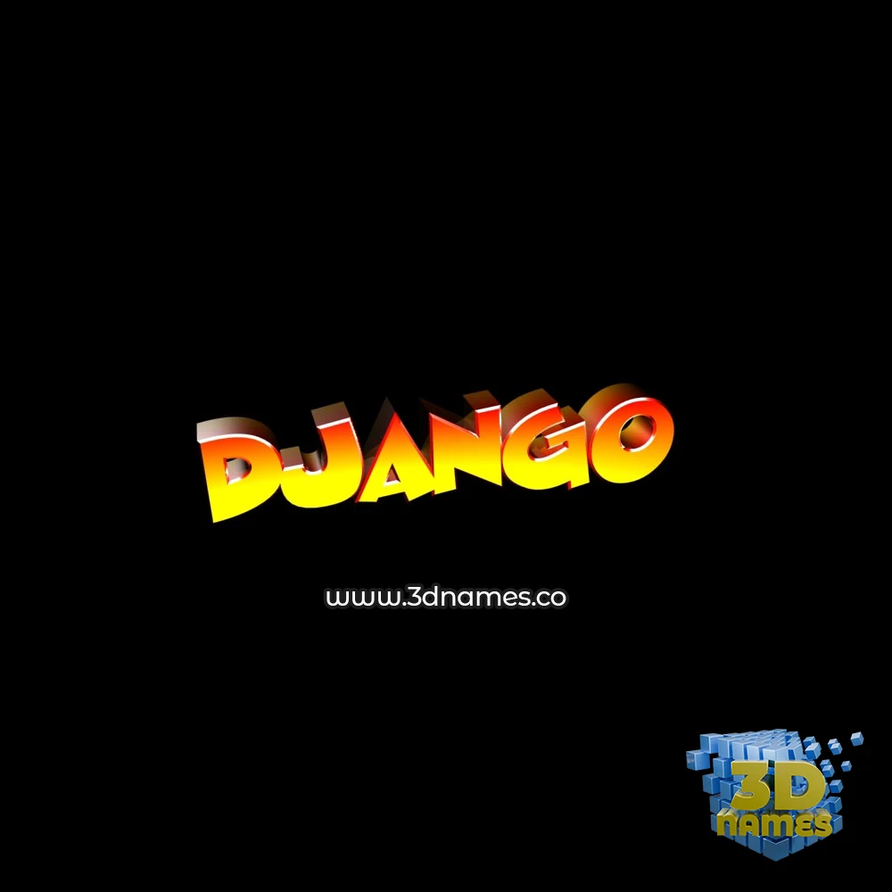 django in Black Background style - 3D name wallpaper django in Black Background style - 3D name wallpaper