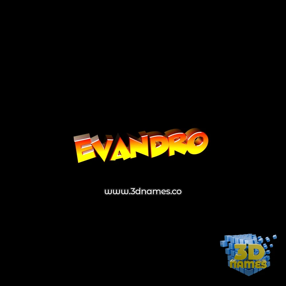 evandro in Black Background style - 3D name wallpaper