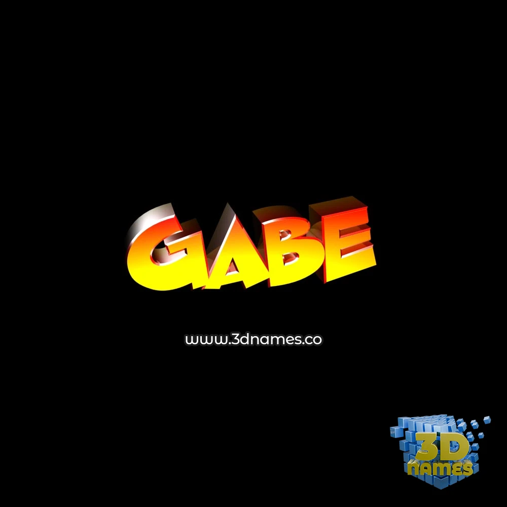 gabe in Black Background style - 3D name wallpaper