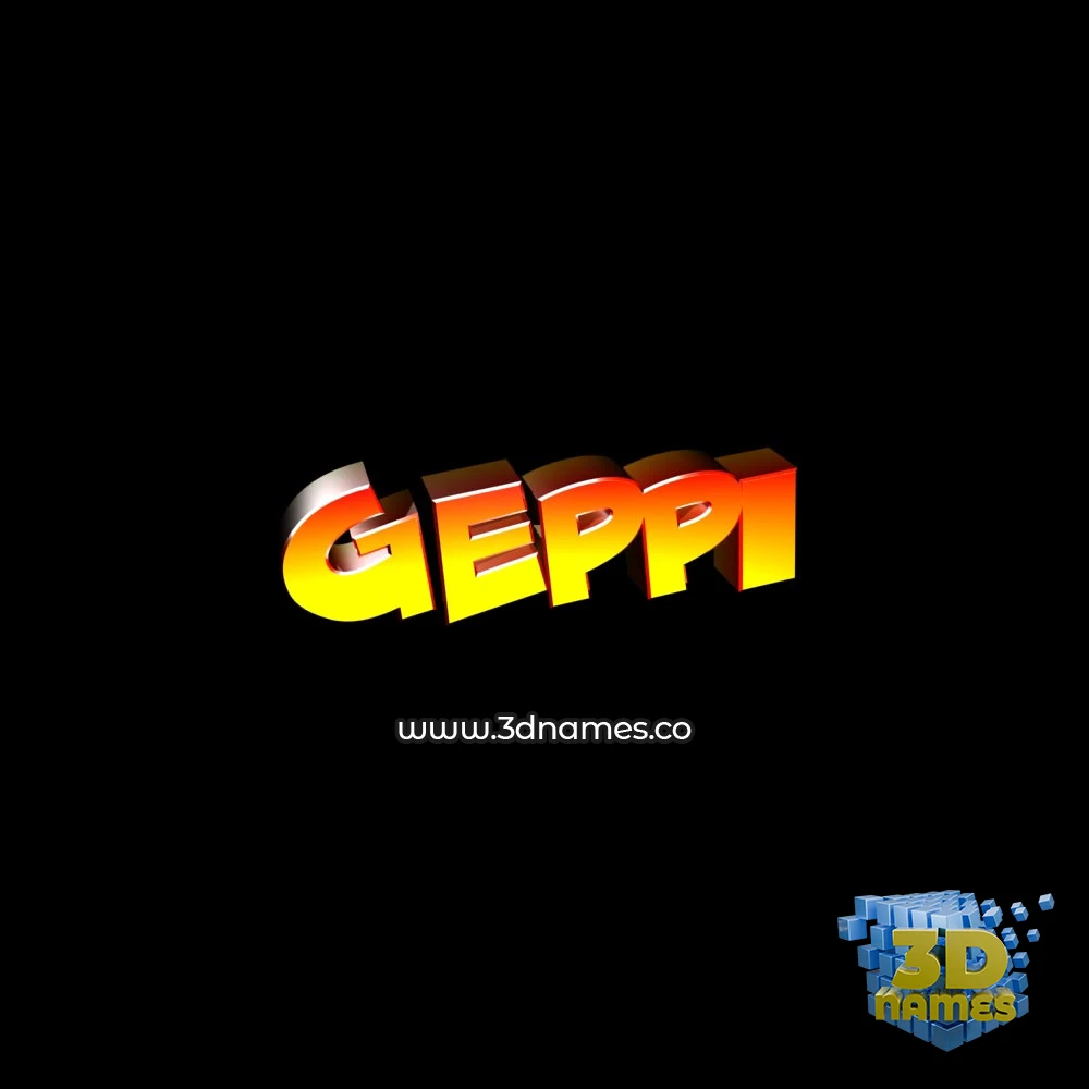geppi in Black Background style - 3D name wallpaper