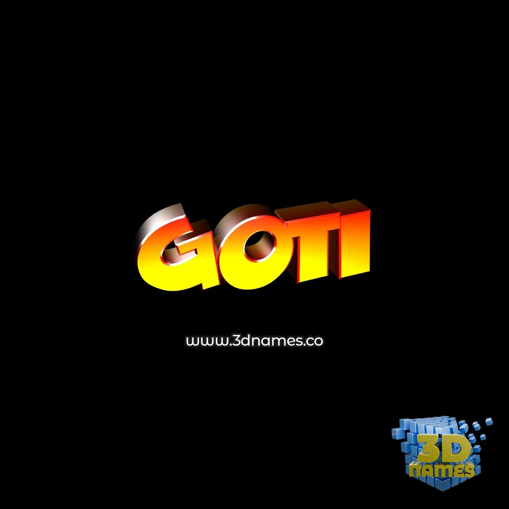 goti in Black Background style - 3D name wallpaper