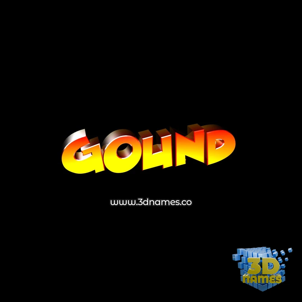 gound in Black Background style - 3D name wallpaper gound in Black Background style - 3D name wallpaper