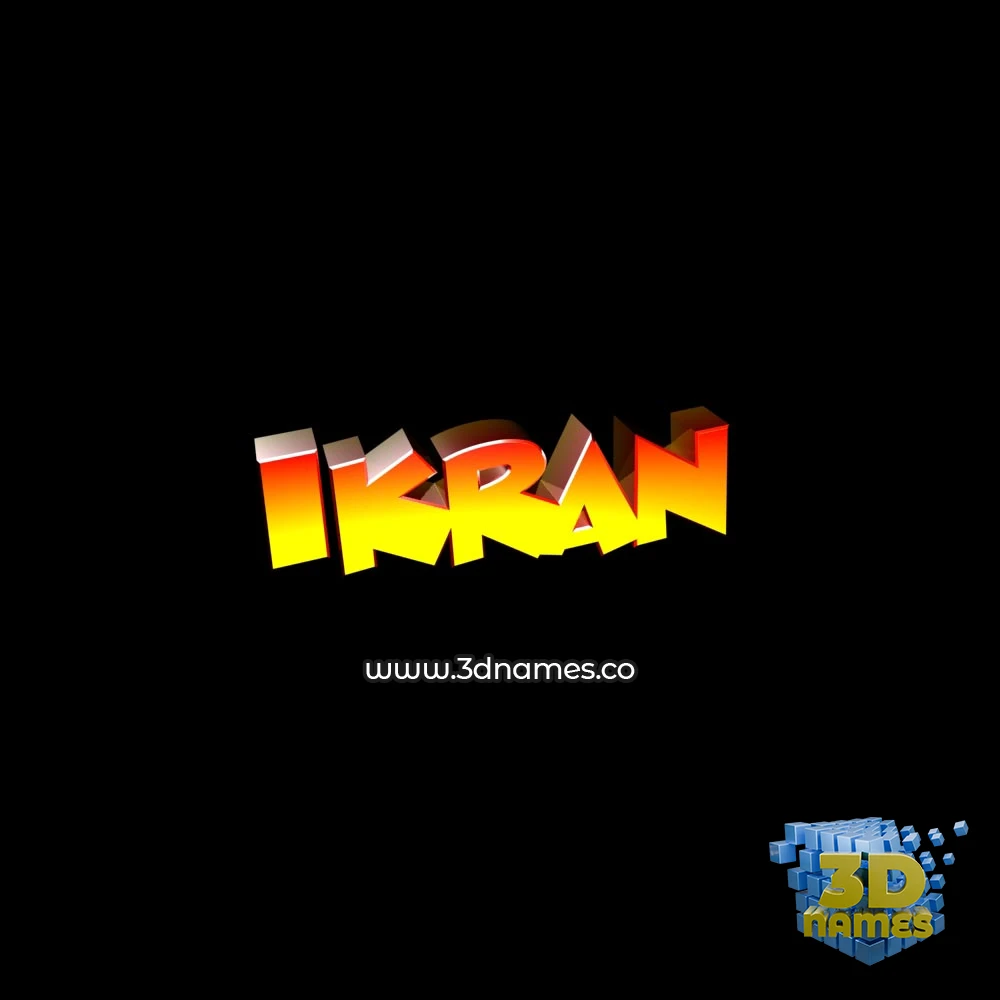 ikran in Black Background style - 3D name wallpaper