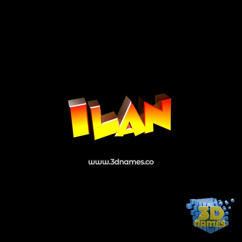 ilan in Black Background style - 3D name wallpaper ilan in Black Background style - 3D name wallpaper