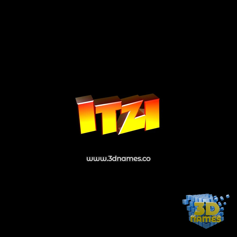 itzi in Black Background style - 3D name wallpaper