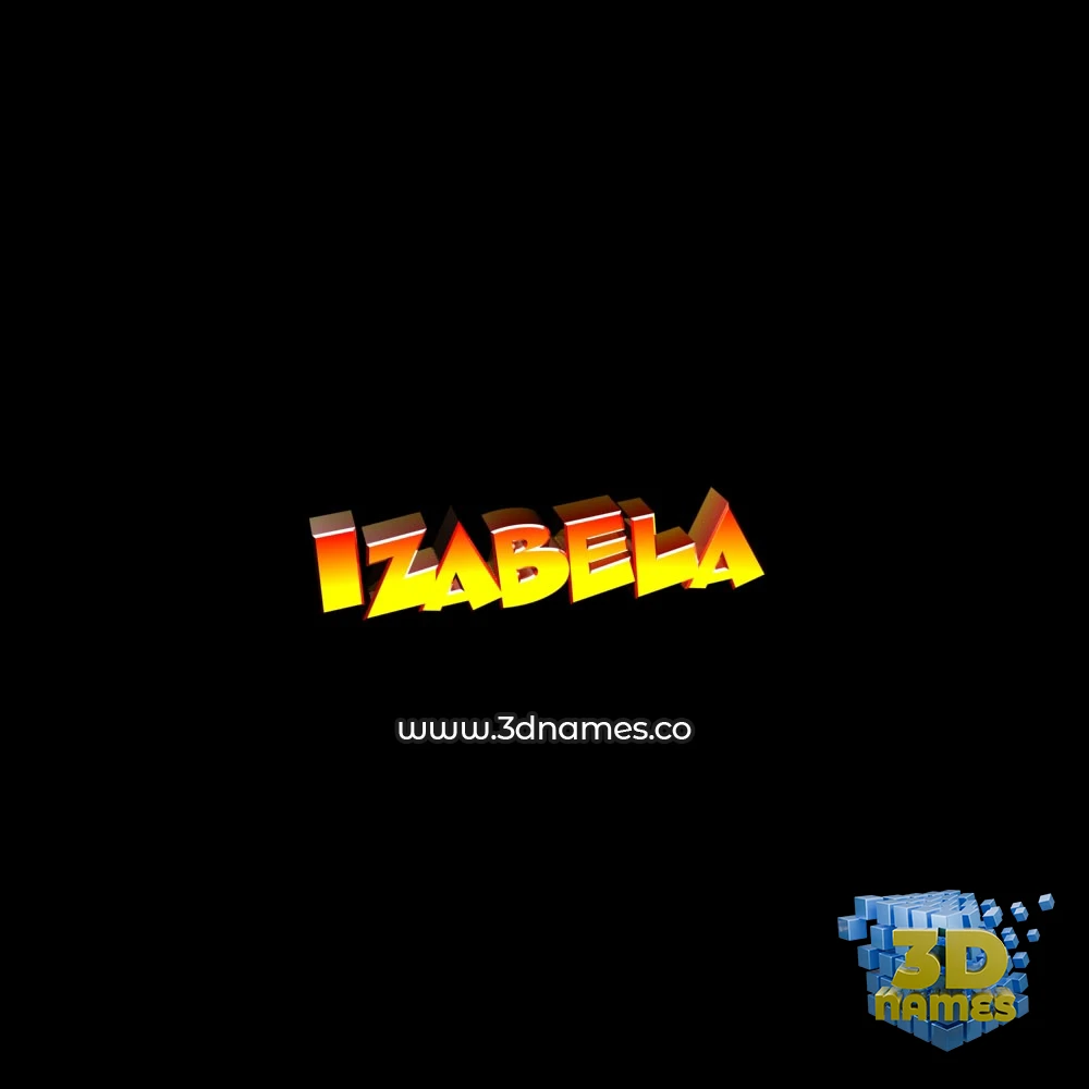 izabela in Black Background style - 3D name wallpaper