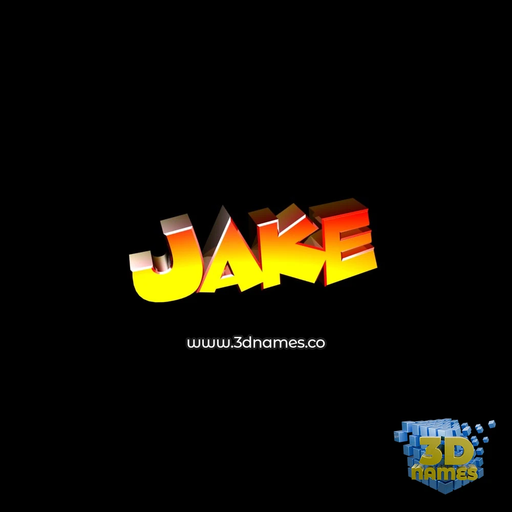 jake in Black Background style - 3D name wallpaper