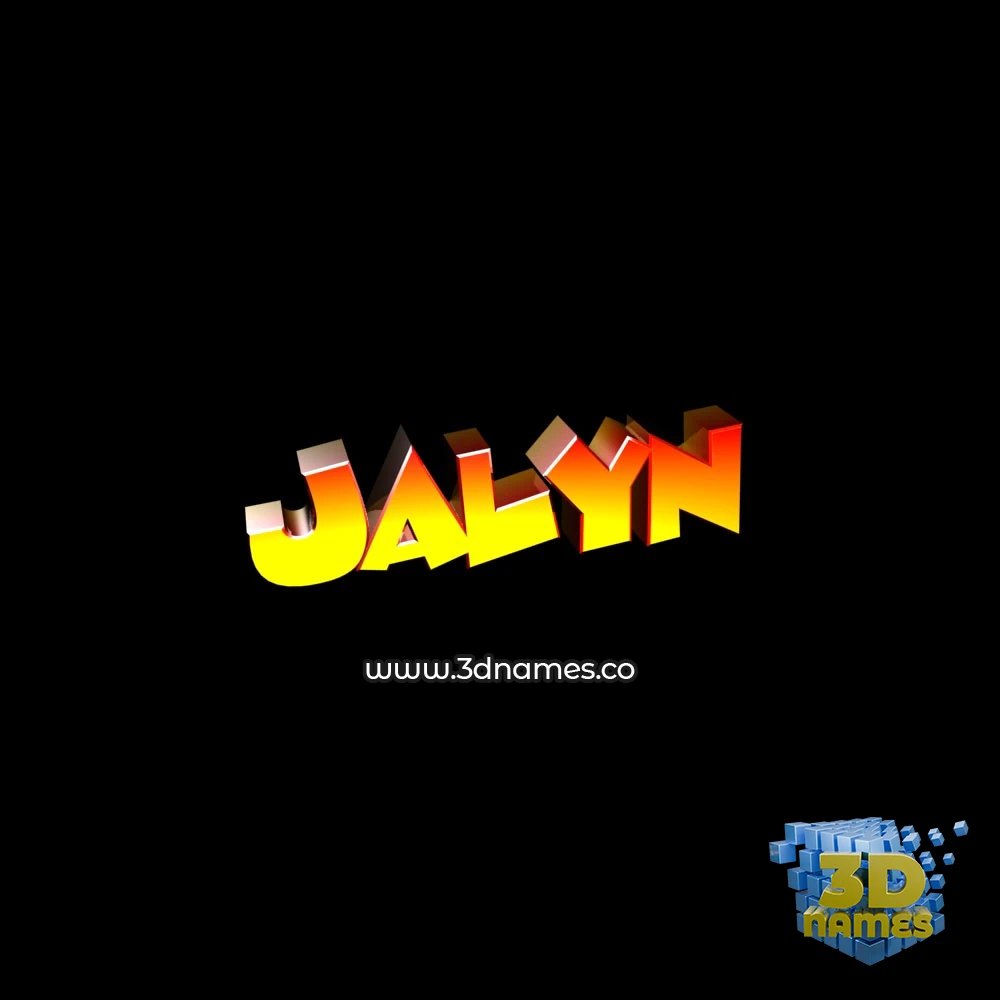 jalyn in Black Background style - 3D name wallpaper