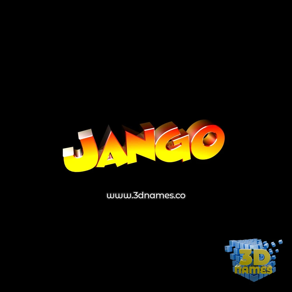 jango in Black Background style - 3D name wallpaper