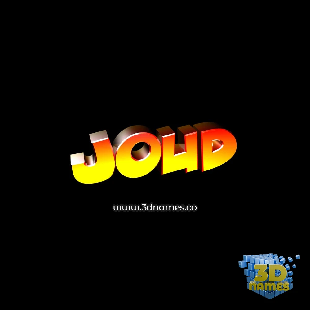 joud in Black Background style - 3D name wallpaper