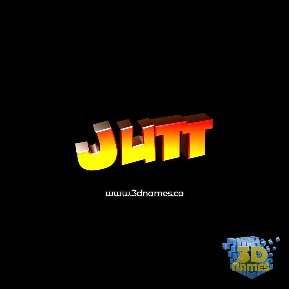 jutt in Black Background style - 3D name wallpaper jutt in Black Background style - 3D name wallpaper