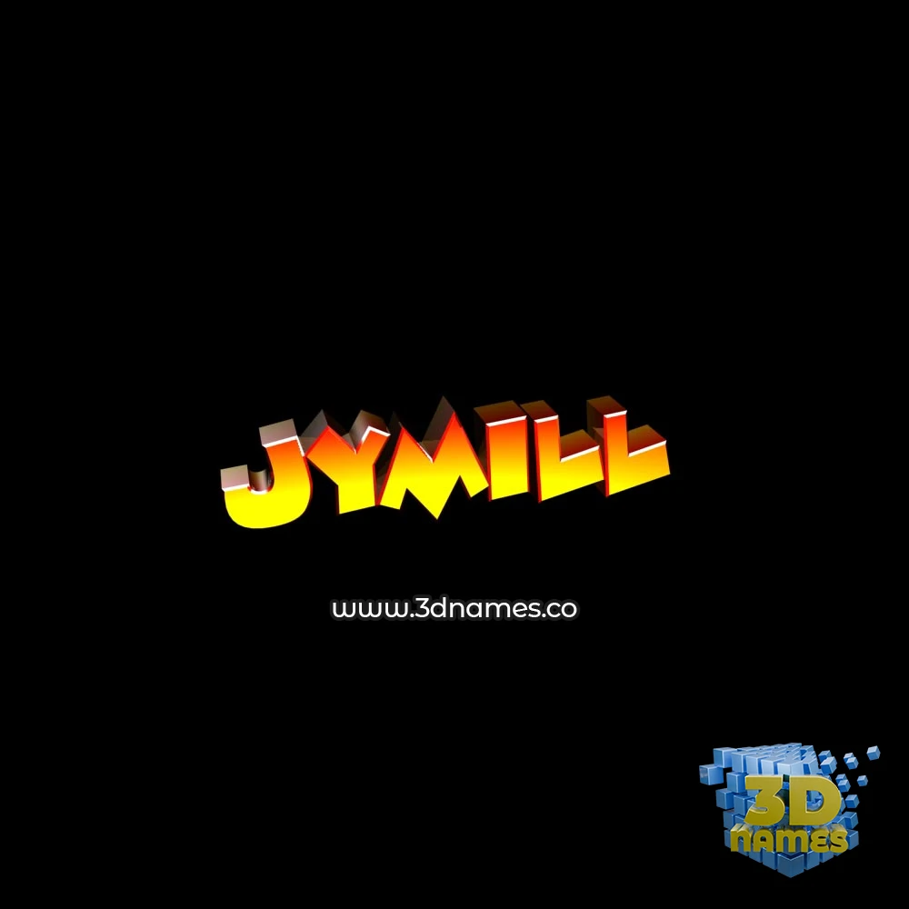 jymill in Black Background style - 3D name wallpaper