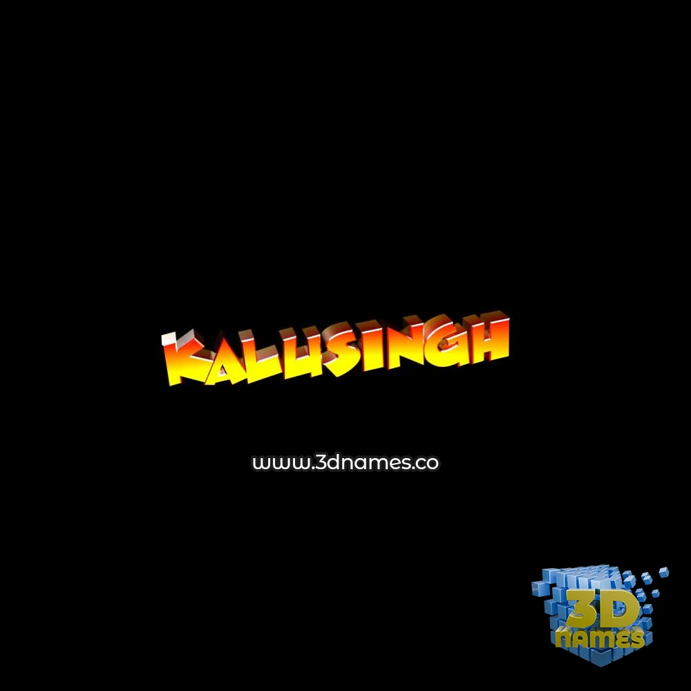 kalusingh in Black Background style - 3D name wallpaper