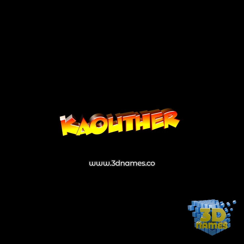 kaouther in Black Background style - 3D name wallpaper kaouther in Black Background style - 3D name wallpaper