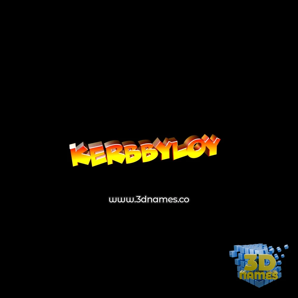 kerbbyloy in Black Background style - 3D name wallpaper