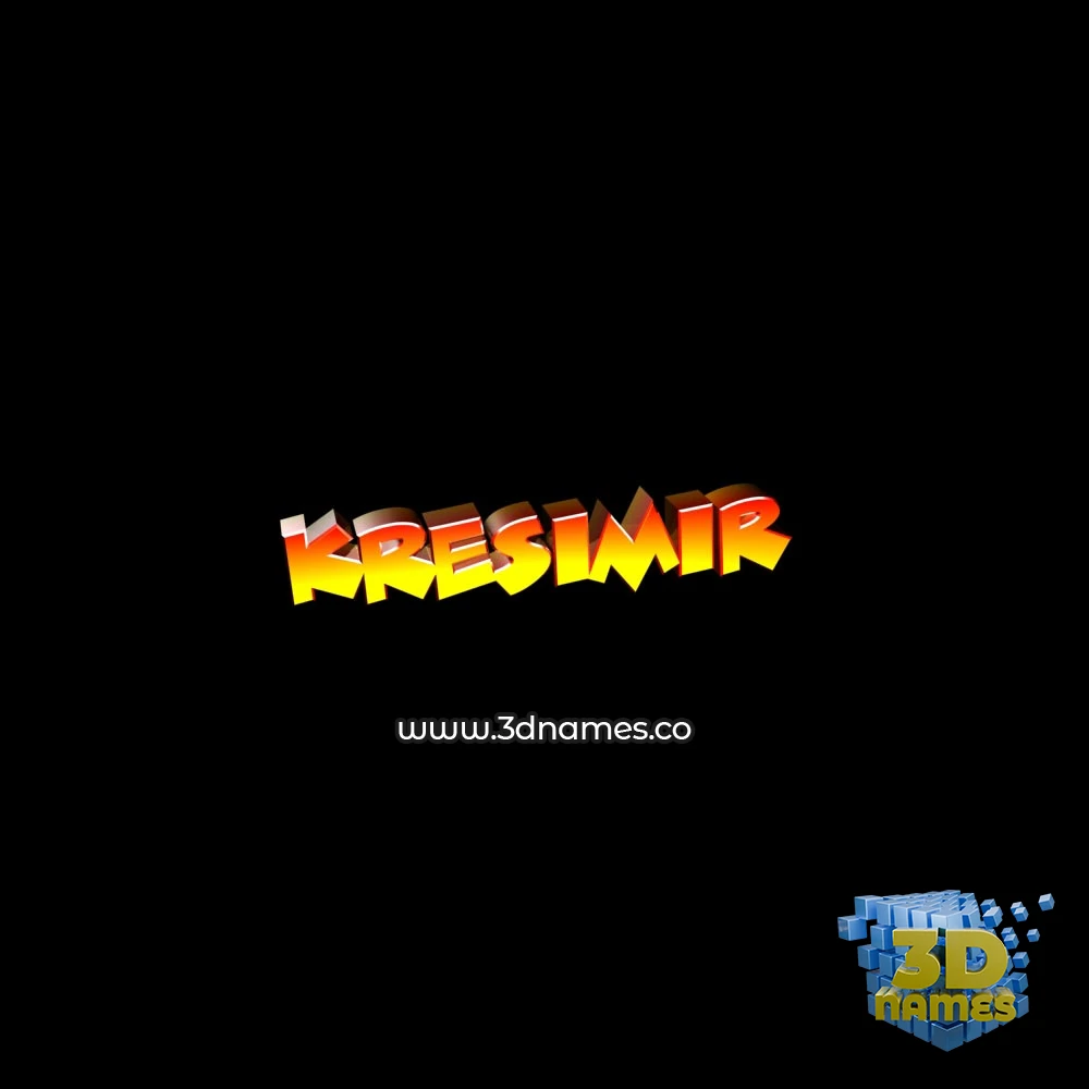 kresimir in Black Background style - 3D name wallpaper