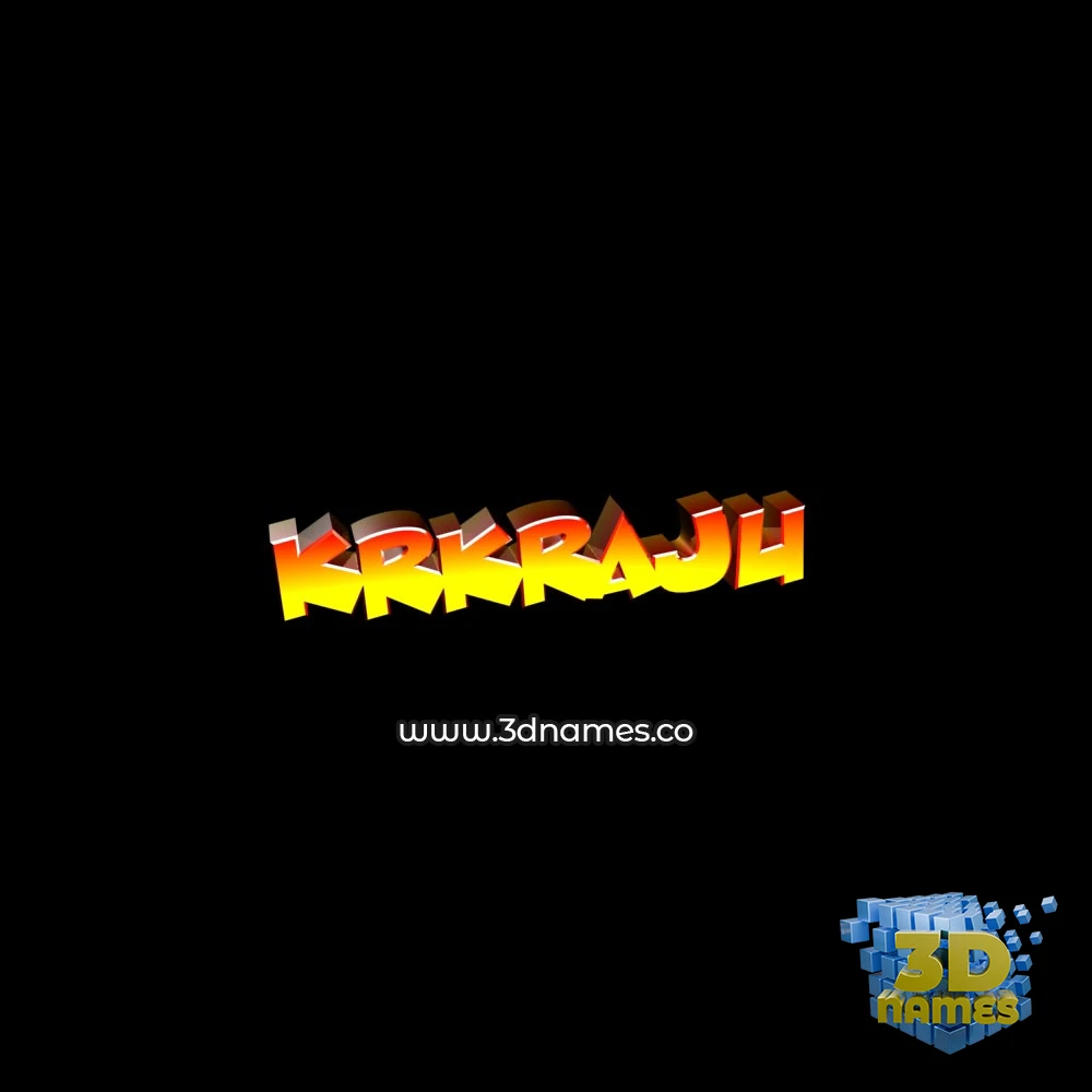 krkraju in Black Background style - 3D name wallpaper krkraju in Black Background style - 3D name wallpaper