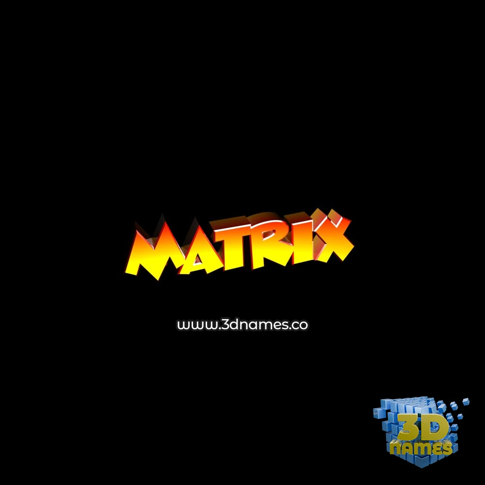 matrix in Black Background style - 3D name wallpaper matrix in Black Background style - 3D name wallpaper