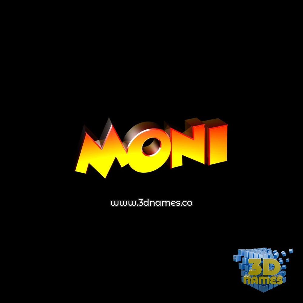 moni in Black Background style - 3D name wallpaper moni in Black Background style - 3D name wallpaper