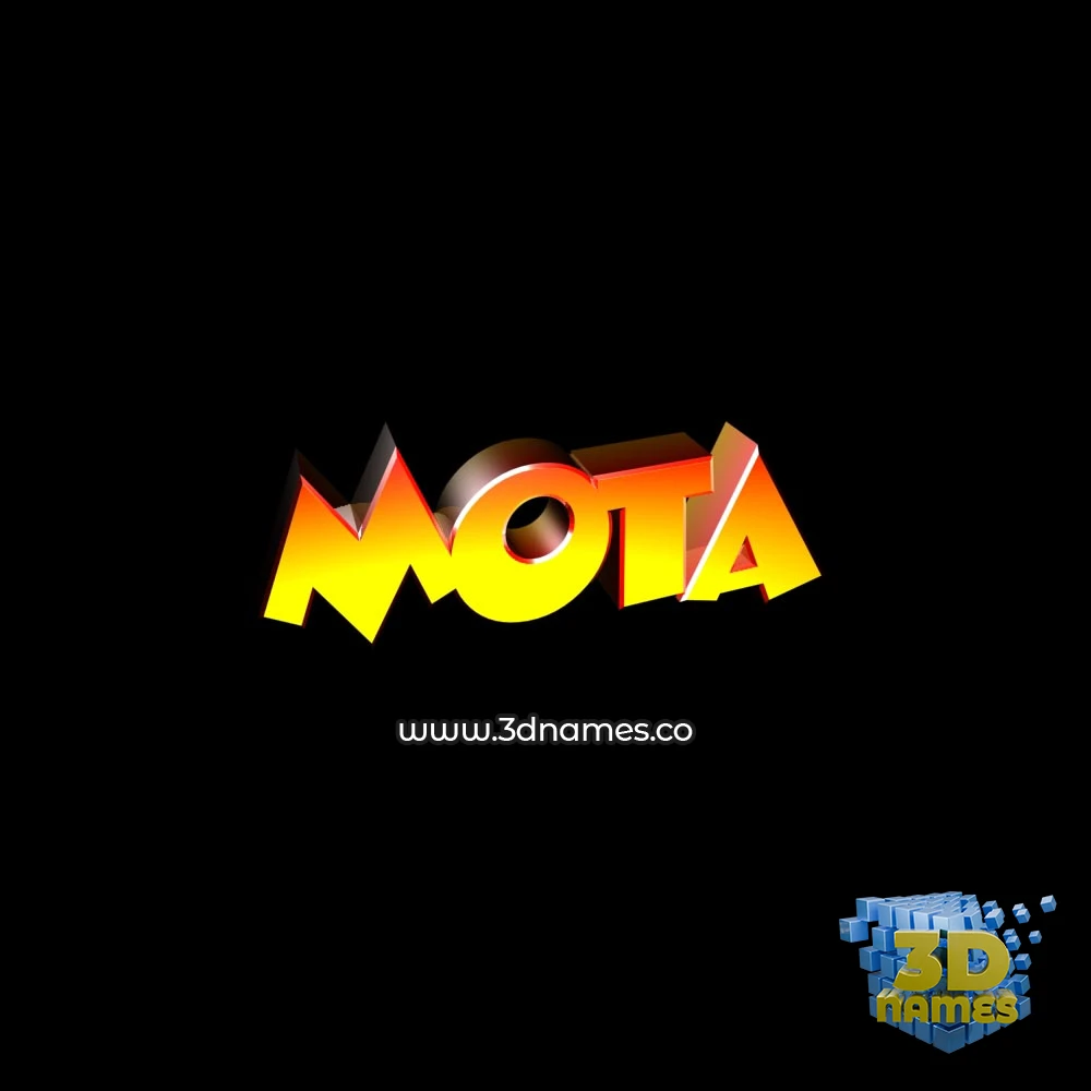 mota in Black Background style - 3D name wallpaper mota in Black Background style - 3D name wallpaper