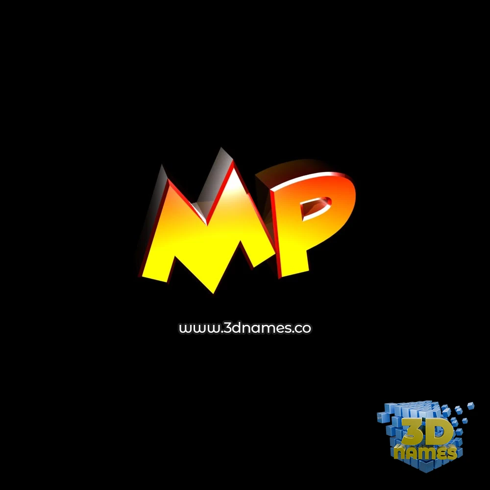 mp in Black Background style - 3D name wallpaper mp in Black Background style - 3D name wallpaper