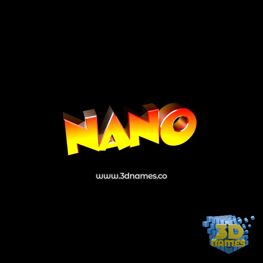 nano in Black Background style - 3D name wallpaper nano in Black Background style - 3D name wallpaper