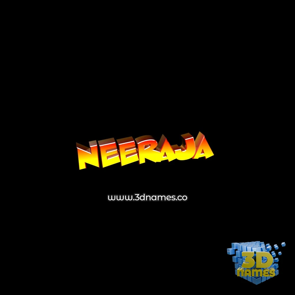 neeraja in Black Background style - 3D name wallpaper