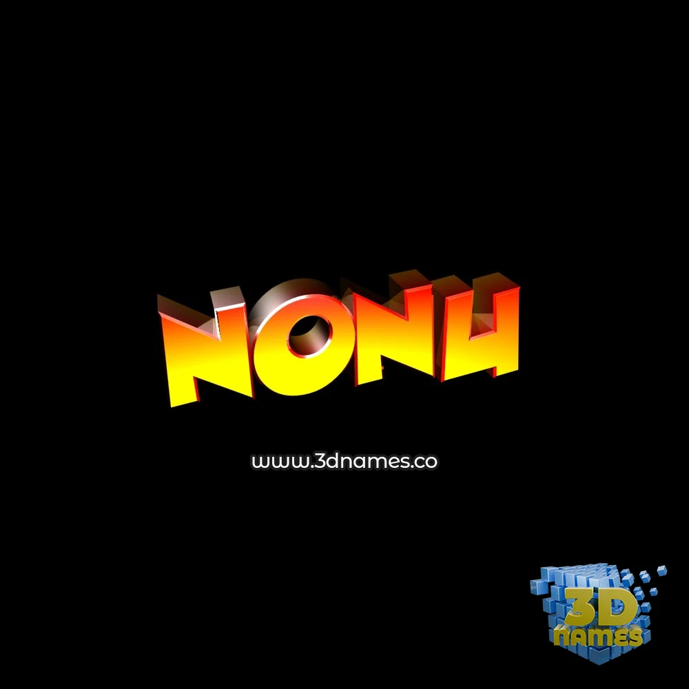 nonu in Black Background style - 3D name wallpaper